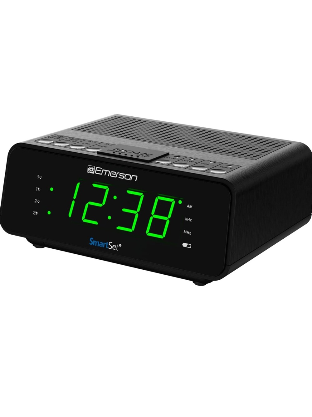 New Open Box Emerson SmartSet Dual Alarm Clock Radio with AM/FM Radio, Dimmer